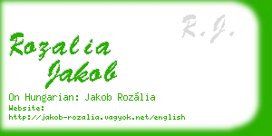 rozalia jakob business card