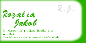 rozalia jakob business card